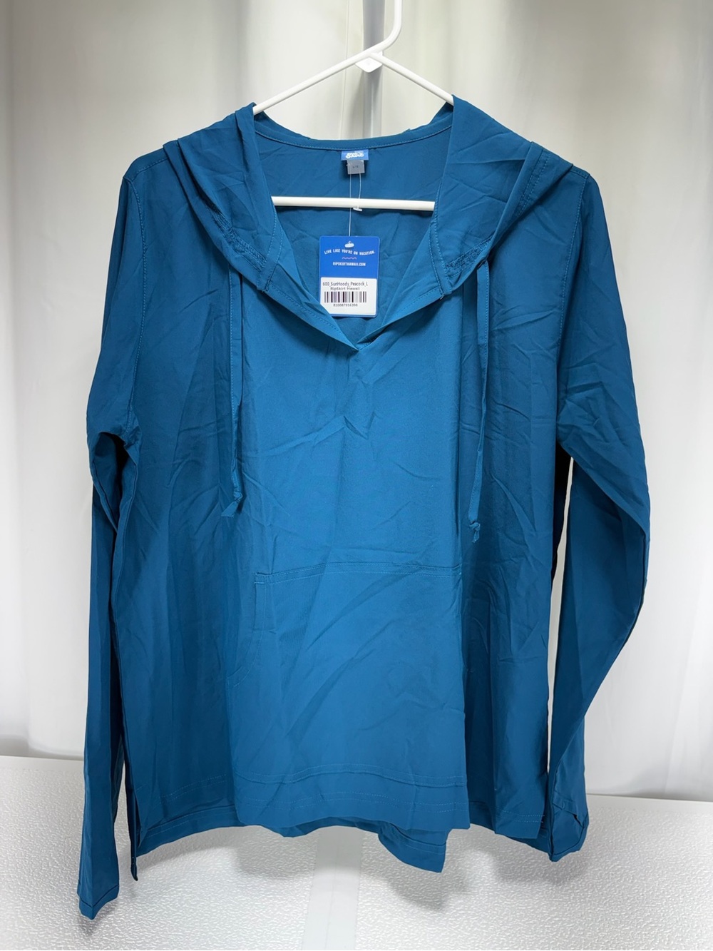 Women’s Teal Hooded Long-Sleeve Pullover 4691